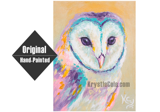 Barn Owl Painting - 6x8"