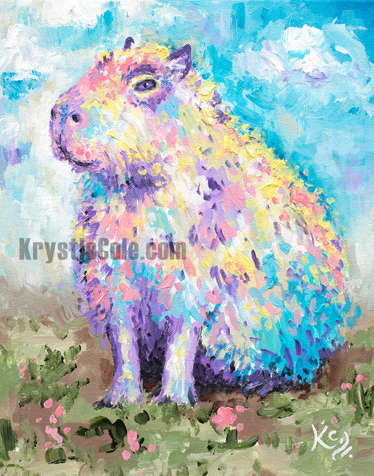 Capybara Art Print - Impressionist Capy