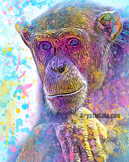 Chimp Chimpanzee Art Print