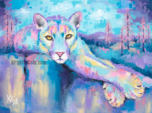 Cougar Art Print - Spirit Cat