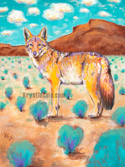 Coyote Art Print - Still as the Horizon