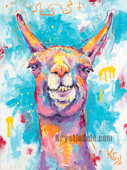 Llama Art Print - Goofy Gertie