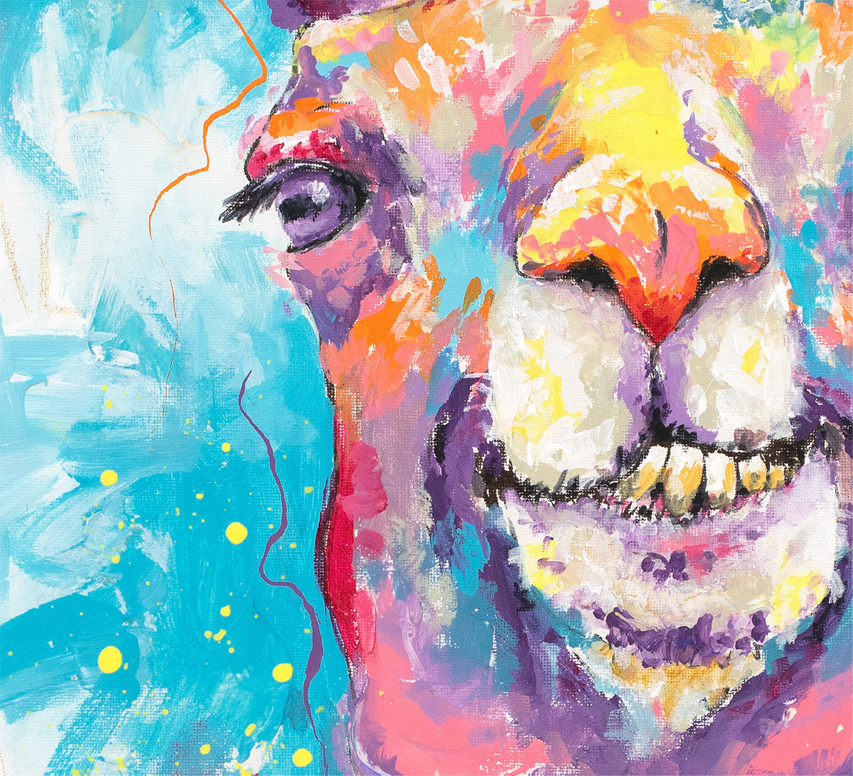 Llama Art Print - Goofy Gertie