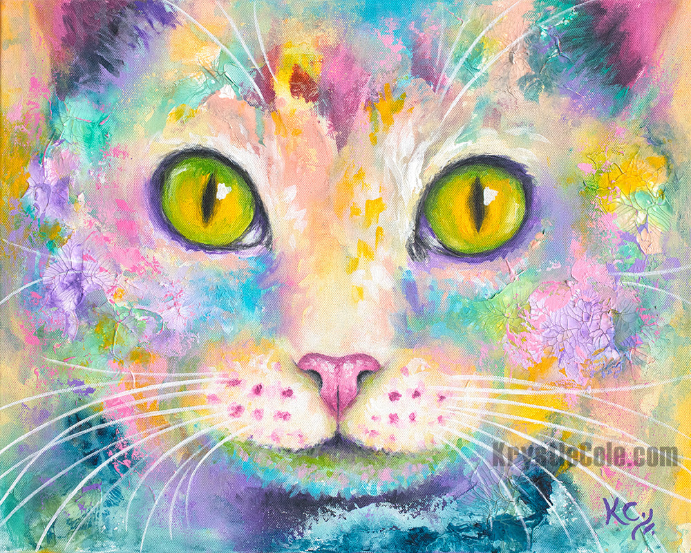 Abstract Cat Print -  Karma Love