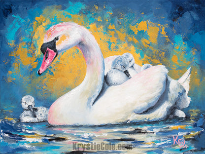 Mother Swan Art Print