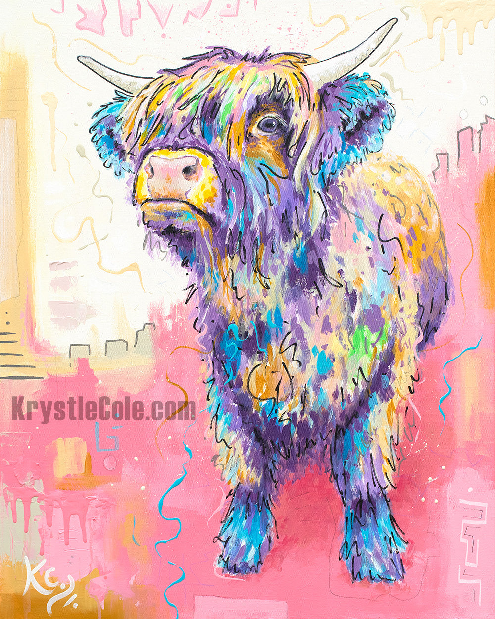 Highland Cow Art Print - Urban Coo