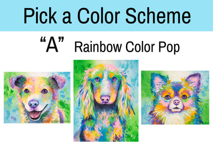 Custom HAND-PAINTED Acrylic on Canvas Pet Portrait