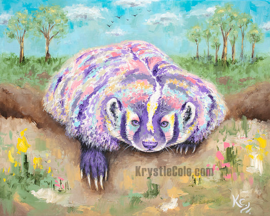 Badger Art Print
