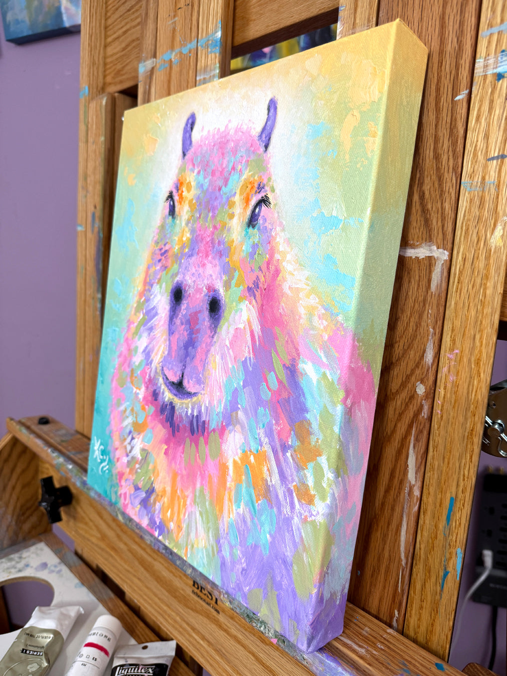 Soul Spirit Capybara Painting - 11x14"