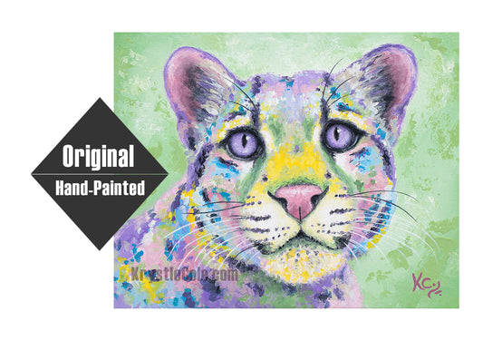 Clouded Leopard Painting - 11x14"