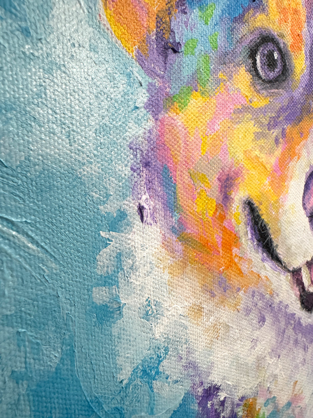 Corgi Smile Painting - 12x12"