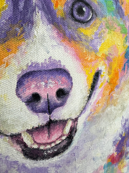 Corgi Smile Painting - 12x12"