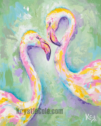 Flamingo Vibes Art Print