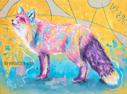 Fox Art Print - Cosmic Wanderer