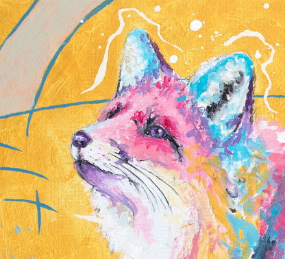 Fox Art Print - Cosmic Wanderer