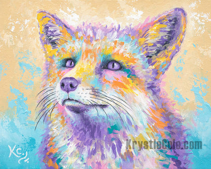 Backyard Fox Art Print