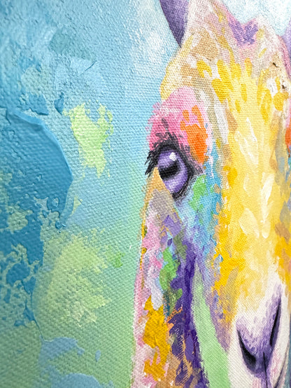 For the Love of Goats Painting - 11x14"