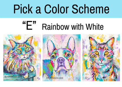 Custom HAND-PAINTED Acrylic on Canvas Pet Portrait