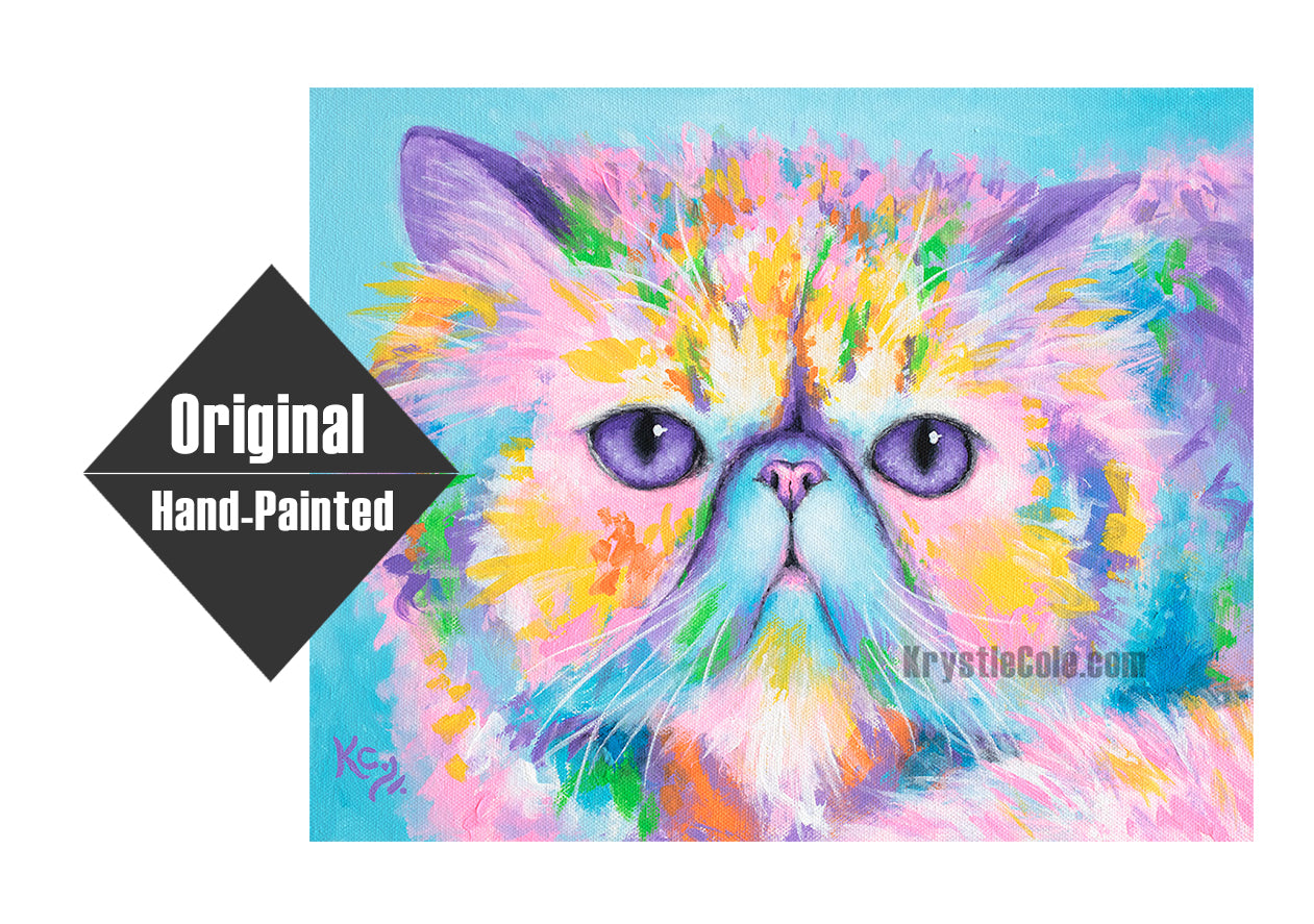 Persian Cat Painting - 11x14"