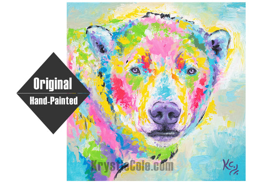 Polar Bear Painting - 12x12"