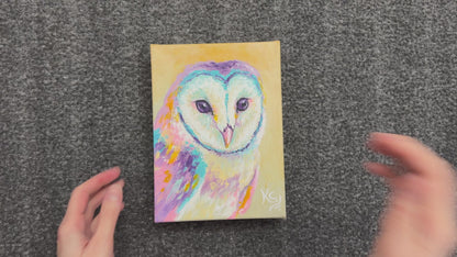 Barn Owl Painting - 6x8"