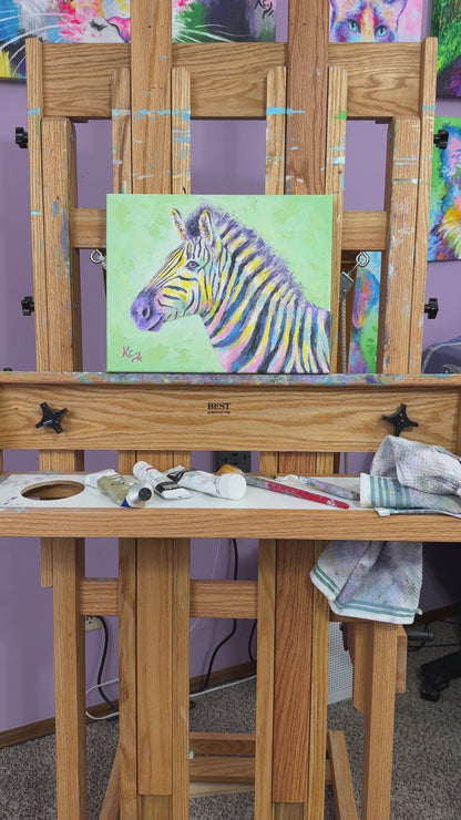 Zebra Love Painting - 11x14"