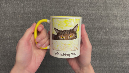Cat TV & Watching You Mug - 11oz Ceramic Mug