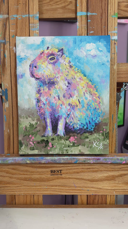 Capybara Painting - 11x14"