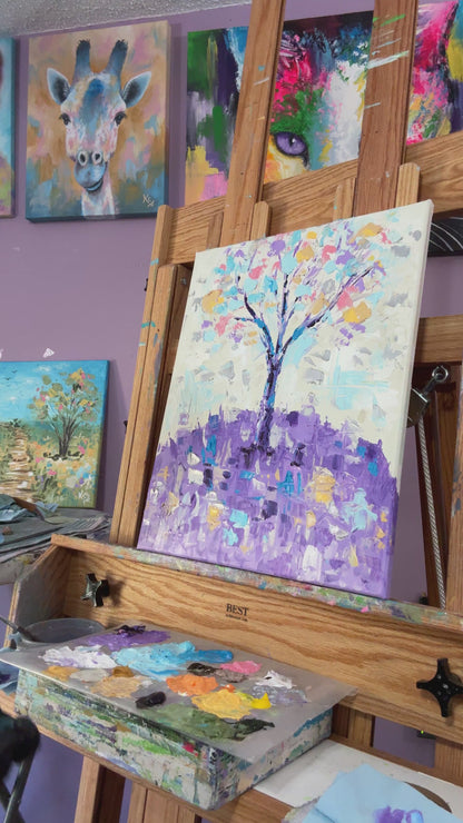 Purple Tree 1 Painting - 16x20"