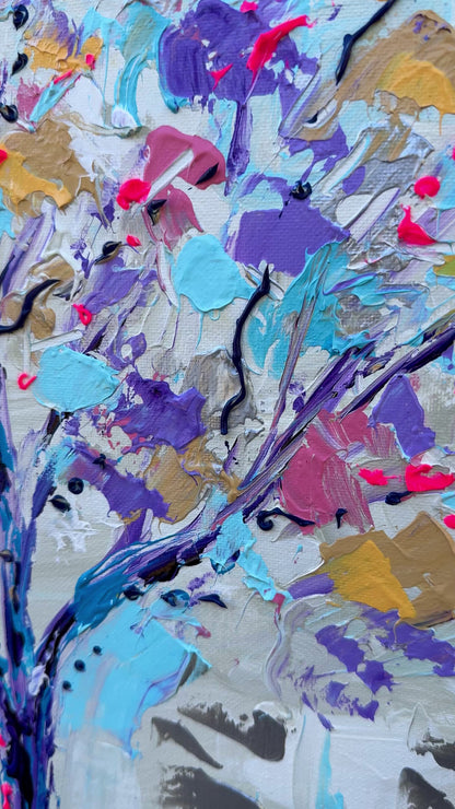 Purple Tree 1 Painting - 16x20"