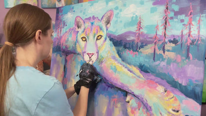 Cougar Painting - 34x44"