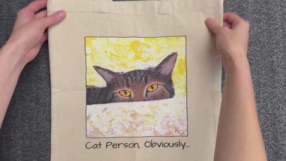 Cat Person Tote Bag