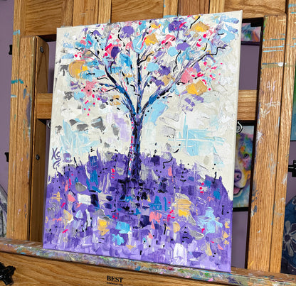 Purple Tree 1 Painting - 16x20"
