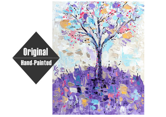 Purple Tree 1 Painting - 16x20"