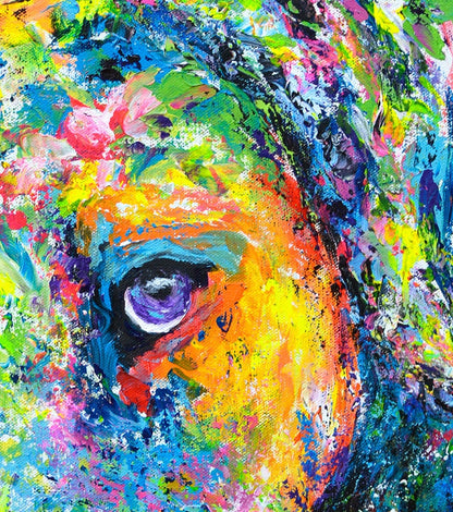 Labrador Art on CANVAS or PAPER - Abstract Labrador Retriever Print of a Black Lab, Yellow Lab, or Chocolate Lab. Artwork by Krystle Cole