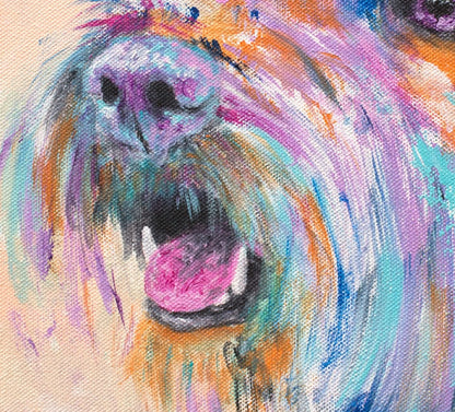 Scottie Art on CANVAS or PAPER - Scottish Terrier Print of Painting by Krystle Cole