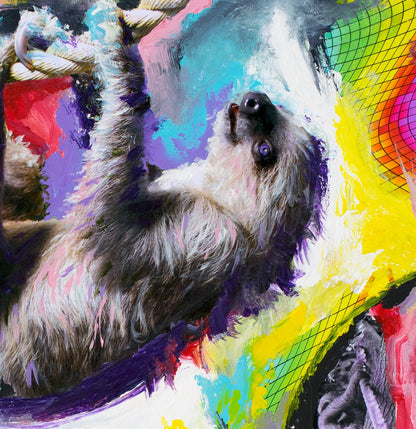 Cosmic Dance of the Inner Sloth Painting - 24x30"