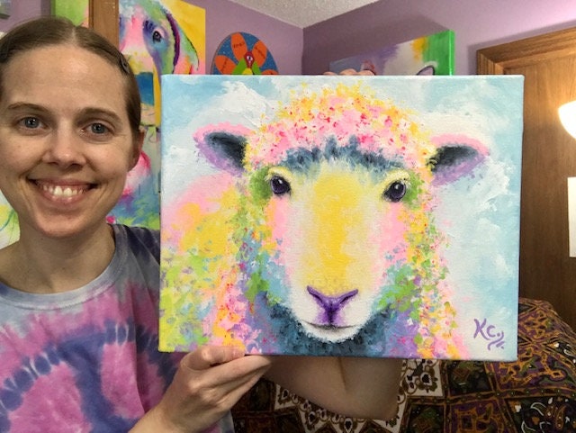 Sheep Painting "Ewe" - 11x14"