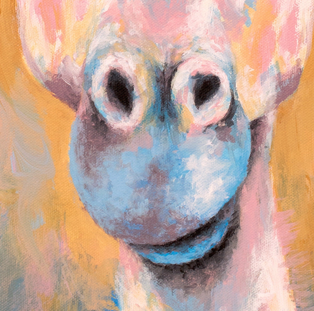 Tanganyika Giraffe Painting - 16x20"