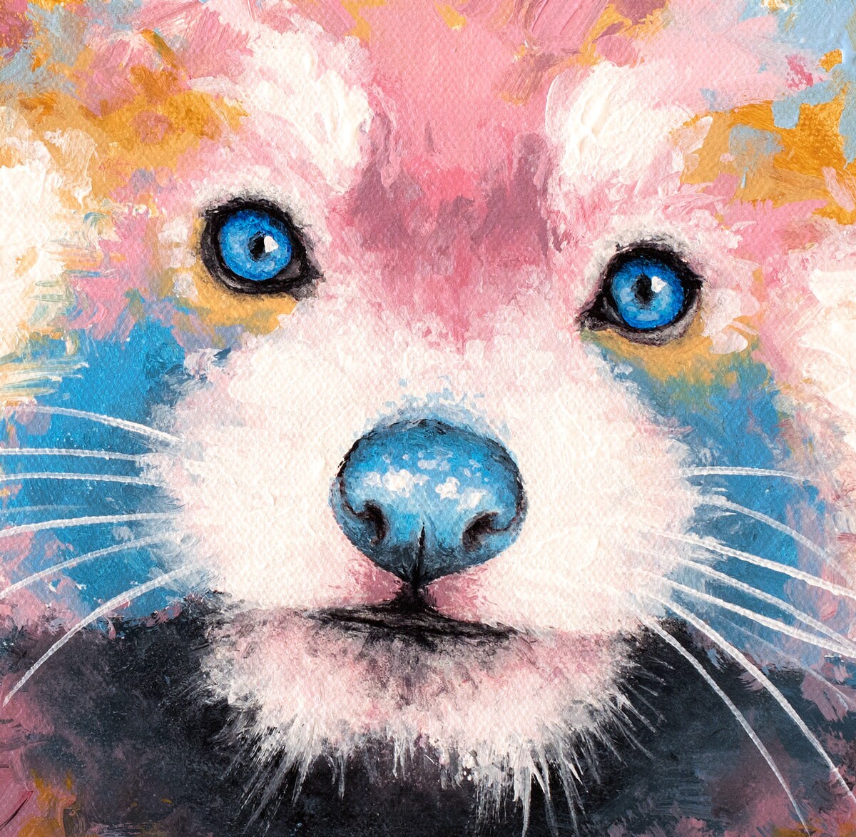 Red Panda Art Print - Wall Decor for Gifts, Nursery, Office on CANVAS or PAPER. Red Panda Painting by Krystle Cole