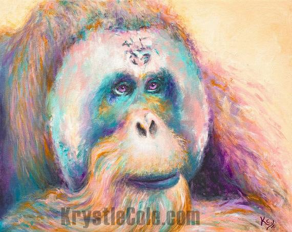 Orangutan Painting - 16x20"