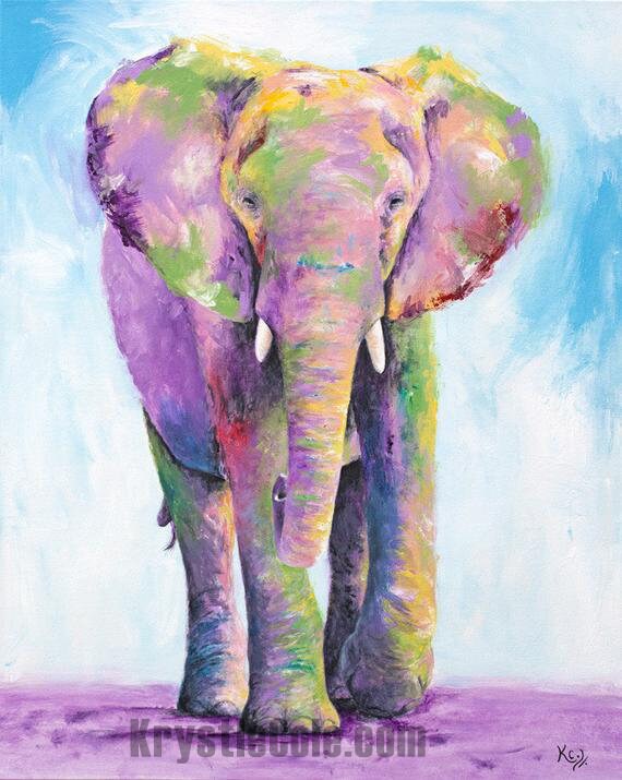 Elephant Titan Painting - 24x30"