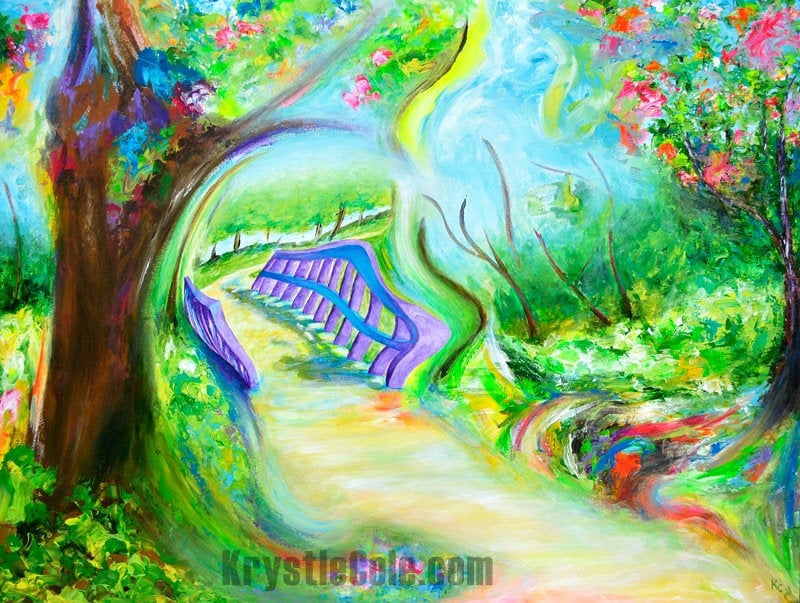 Visionary Art - Surreal Landscape Art, Boho Wall Decor Gift. Print of "Return" by Krystle Cole