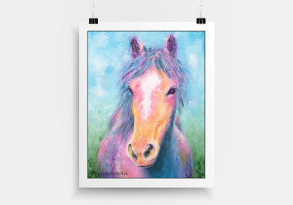 Horse Art - Horse Painting. Horse Wall Decor. Horse Lover Gift. Print on CANVAS or PAPER by Krystle Cole