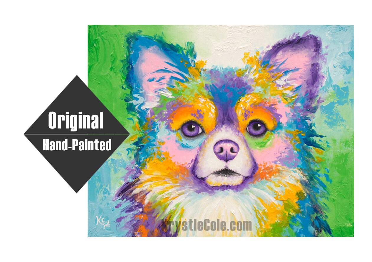 Long-Haired Chihuahua Painting - 16x20"