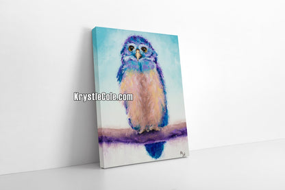 Owl Art Print on PAPER or CANVAS - Owl Painting for Wall Decor or Gifts by Krystle Cole