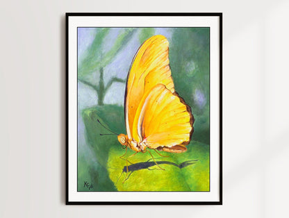 Yellow Butterfly Print