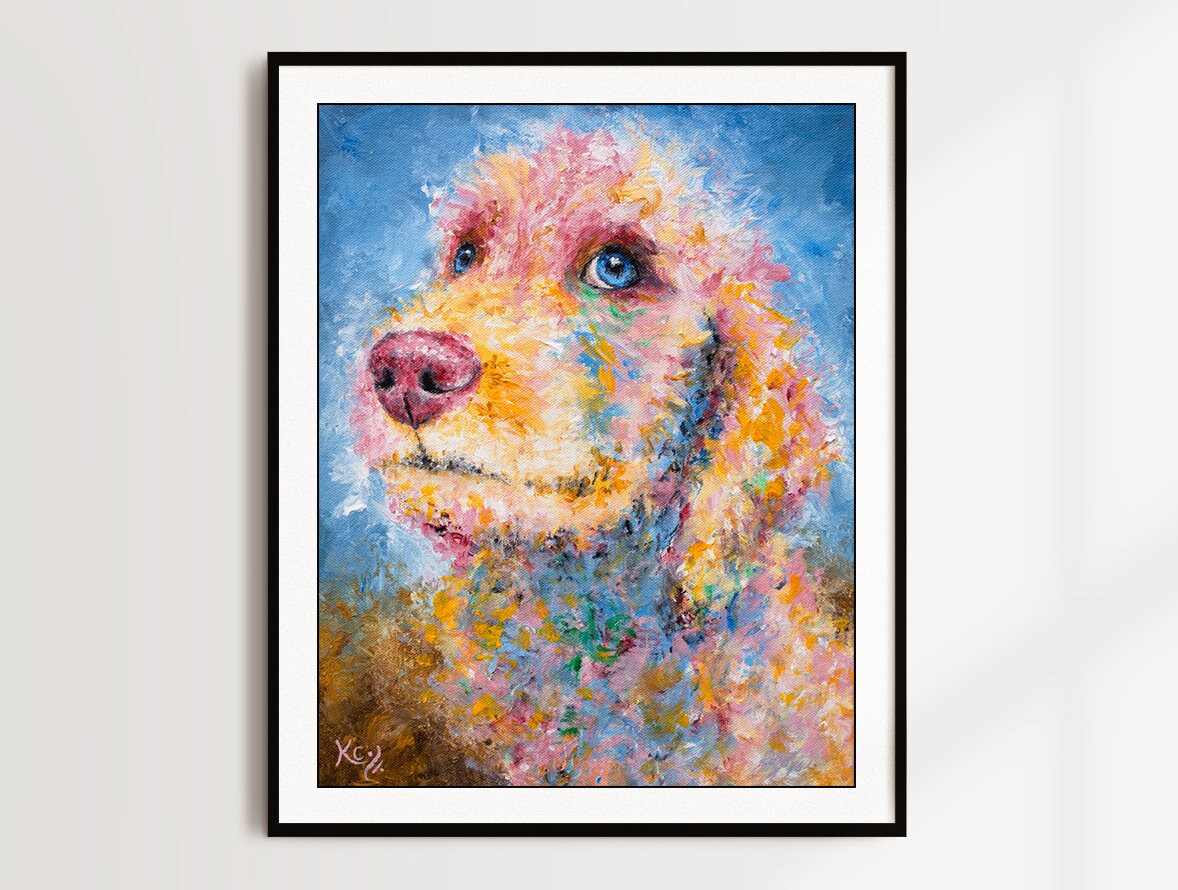 Goldendoodle Art Print - Golden Doodle Dog Lover Gift. "Reese" by Krystle Cole
