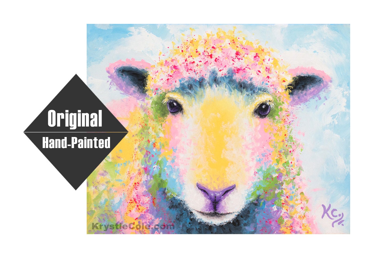 Sheep Painting "Ewe" - 11x14"