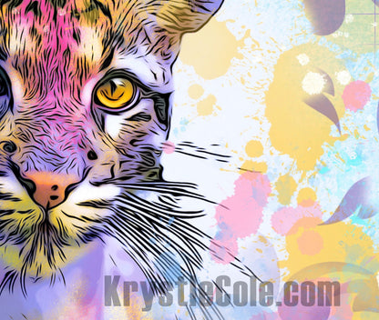Clouded Leopard Art - Big Cat Wall Decor. Clouded Leopard Print on CANVAS or PAPER *Each Print Hand Signed*
